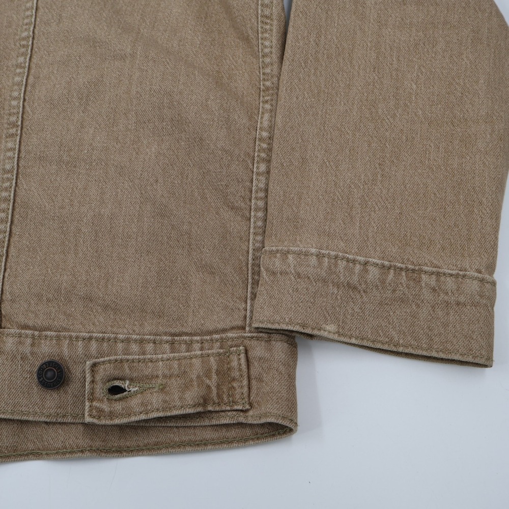 Levis Trucker Jacket Mens XXL Tan Khaki Denim Button Front Coat 72334-0482 - Picture 10 of 12